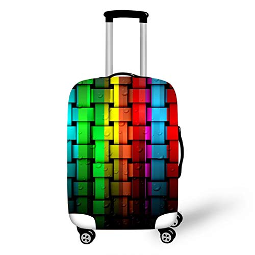 Elastisch Kofferhülle, DOTBUY 3D Reise Kofferschutzhülle Gepäck Cover Reisekoffer Hülle Schutz Bezug Schutzhülle Waschbare Reisetasche Kofferbezug (Farbe G,L (26-28 Zoll)) von DOTBUY
