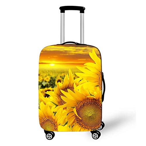 Elastisch Kofferhülle, DOTBUY 3D Reise Kofferschutzhülle Gepäck Cover Reisekoffer Hülle Schutz Bezug Schutzhülle Waschbare Reisetasche Kofferbezug (Gelb,S (18-20 Zoll)) von DOTBUY