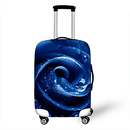 Elastisch Kofferhülle, DOTBUY 3D Reise Kofferschutzhülle Gepäck Cover Reisekoffer Hülle Schutz Bezug Schutzhülle Waschbare Reisetasche Kofferbezug (Navy blau,L (26-28 Zoll)) von DOTBUY