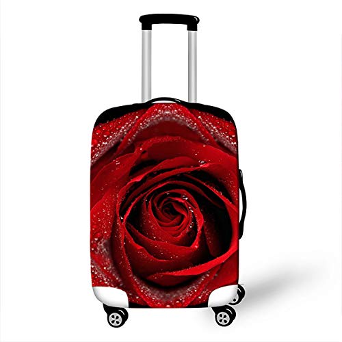 Elastisch Kofferhülle, DOTBUY 3D Reise Kofferschutzhülle Gepäck Cover Reisekoffer Hülle Schutz Bezug Schutzhülle Waschbare Reisetasche Kofferbezug (rot,L (26-28 Zoll)) von DOTBUY