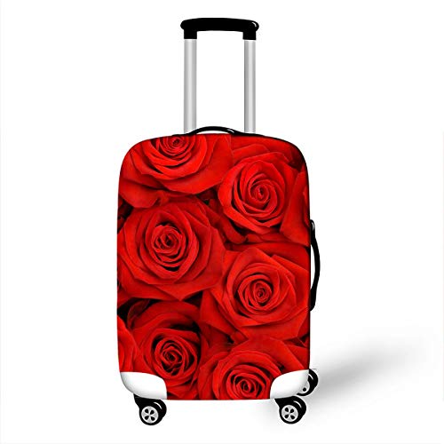 Elastisch Kofferhülle, DOTBUY 3D Reise Kofferschutzhülle Gepäck Cover Reisekoffer Hülle Schutz Bezug Schutzhülle Waschbare Reisetasche Kofferbezug (rot,XL (30-32 Zoll)) von DOTBUY