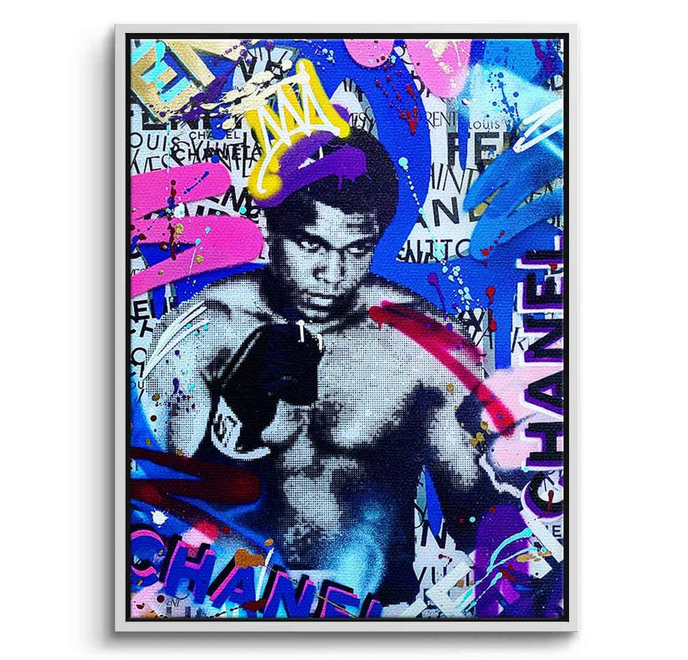 DOTCOMCANVAS® Leinwandbild ALI BRAND GRAFFITI, Leinwandbild Muhammad Ali Portrait Boxen Sport luxus Wandbild von DOTCOMCANVAS®