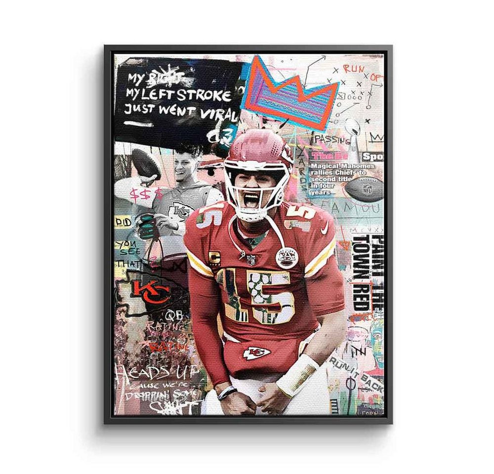 DOTCOMCANVAS® Leinwandbild Pat Mahomes, Leinwandbild Pat Mahomes Football Sport Quarterback Kansas City Chiefs von DOTCOMCANVAS®