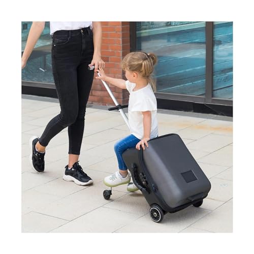 DPCDAN Handgepäck Reisegepäck Robuster Koffer, erweiterbares Gepäck, Kindersitz-Design, 20-Zoll-Reisehandgepäck, Kindergepäck, Mitfahrkoffer, Trolley-Koffer Reisekoffer von DPCDAN