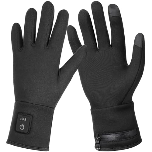 DR. WARM Beheizbare Handschuhe Liner für Herren und Damen, beheizte Handschuhe Fahrradhandschuhe Wiederaufladbare Dünne Handwärmer für Outdoor-Arbeit (L) von DR. WARM