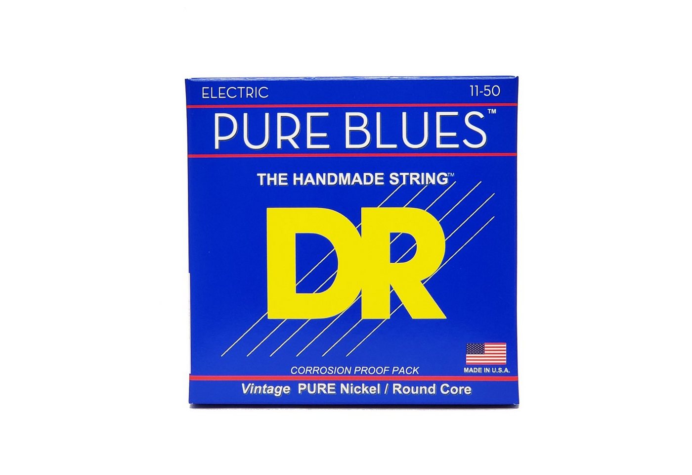 DR Saiten, PHR-11 Pure Blues Vintage Pure Nickel Electric Guitar Strings 11-50 von DR