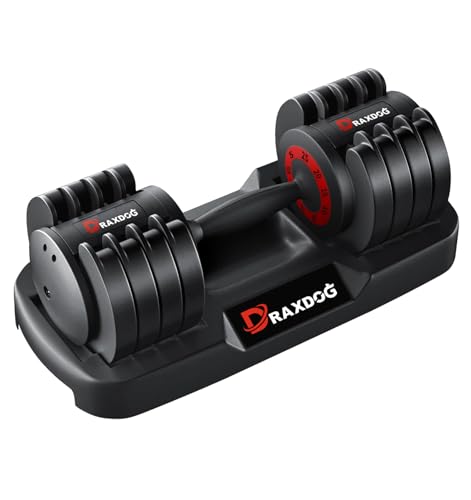 DRAXDOG Hantel-Set, verstellbare Gewichte (1 x 25 LB) von DRAXDOG
