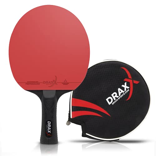 Draxx Pro Split tischtennisschlaeger | Synthetischer Griff | Ping Pong Schläger + Transportabdeckung - Tischtennis Tischtenpong von DRAXX Sports