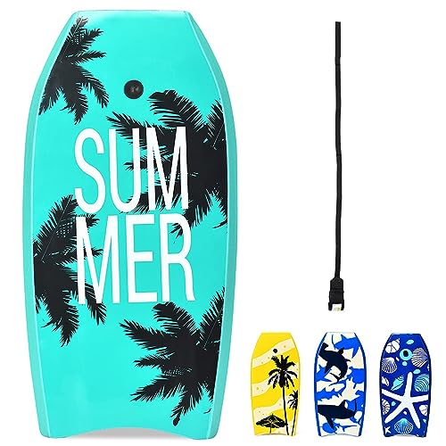 DREAMADE Bodyboard, Sup-Board, Schwimmboard, Schwimmbrett, Surfbrett, Surfboard mit Fußriemen (Grün) von DREAMADE