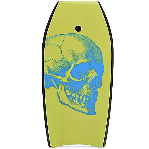 DREAMADE Bodyboard mit 90 cm Sicherheitsleine, bis zu 85kg belastbar, Surfbrett aus XPE & HDPE &EPS, Surfboard für Erwasche & Kinder ab 14, 105x51x6cm (Grün) von DREAMADE