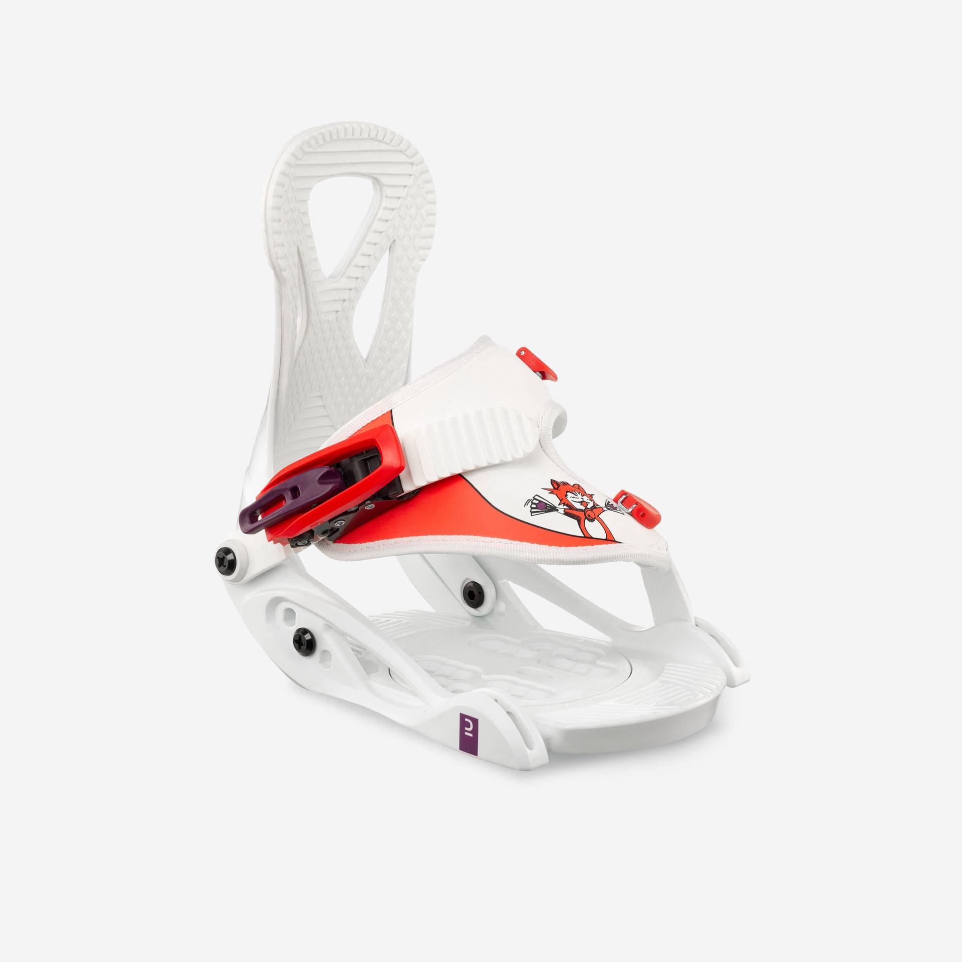 Snowboardbindung Kinder Schnellverschluss - Faky XS weiss/rot von DREAMSCAPE