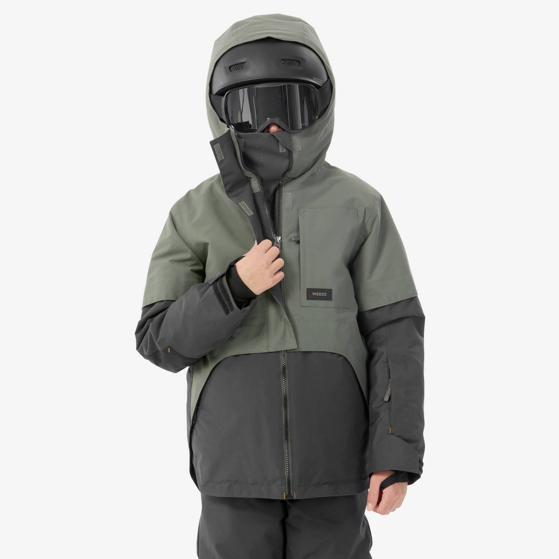 Snowboardjacke Jungen lang sehr robust - SNB 500 khaki von DREAMSCAPE