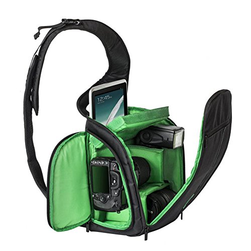 DRF Kameratasche SLR Kamera iPad Sling Bag Rucksack Wasserdicht #BG-252 (Grün) von DRF