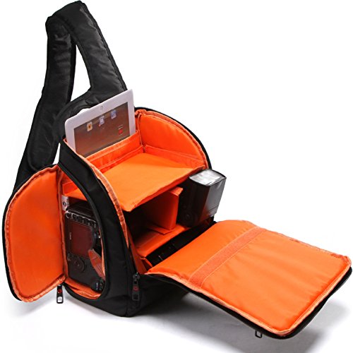 DRF Kameratasche SLR Kamera iPad Sling Bag Rucksack Wasserdicht #BG-252 (Orange) von DRF