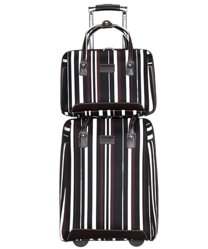 DRMEE Reisekoffer 2-teiliges Koffer-Gepäckset Aus Oxford-Stoff, Boarding-Koffer Mit Rollen, Leicht Suitcase Rollkoffer(Color:G) von DRMEE