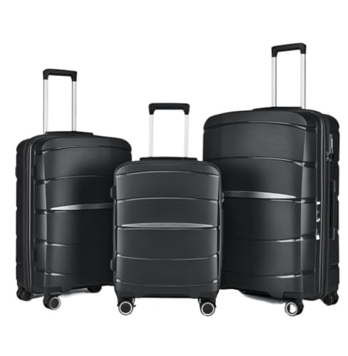 DRMEE Reisekoffer 3-teiliges Gepäckset, Hartschalen-Kofferset Mit Spinnerrädern, Leichtes Reisegepäck Suitcase Rollkoffer(Color:C) von DRMEE