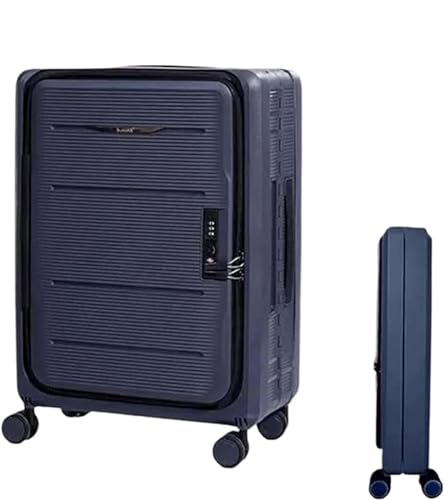 DRMEE Reisekoffer Faltbare Koffer, Verstellbarer Trolley, Handgepäck, Vorne Offener Tragbarer Koffer Suitcase Rollkoffer(Color:A,Size:20 inch) von DRMEE