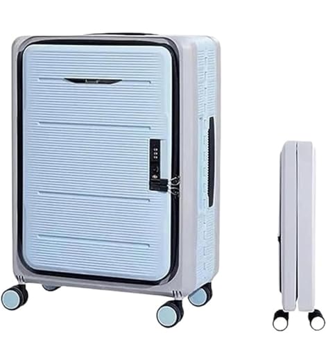DRMEE Reisekoffer Faltbare Koffer, Verstellbarer Trolley, Handgepäck, Vorne Offener Tragbarer Koffer Suitcase Rollkoffer(Color:F,Size:24 inch) von DRMEE
