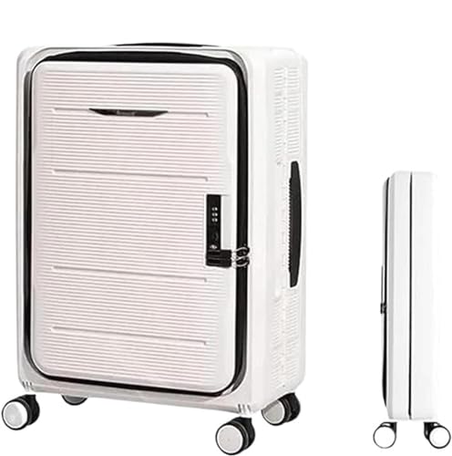 DRMEE Reisekoffer Faltbare Koffer, Verstellbarer Trolley, Handgepäck, Vorne Offener Tragbarer Koffer Suitcase Rollkoffer(Color:H,Size:20 inch) von DRMEE