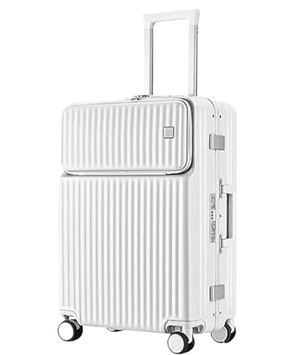 DRMEE Reisekoffer Gepäck Mit Taschenfach, ABS-PC-Hartschalenkoffer Mit Rollen Und TSA Suitcase Rollkoffer(Color:A,Size:20") von DRMEE