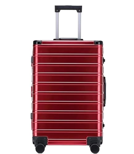 DRMEE Reisekoffer Klassischer Koffer Mit Aluminiumrahmen, TSA-Schloss, Ohne Reißverschluss Und Leisen Rollen Suitcase Rollkoffer(Color:B,Size:29") von DRMEE