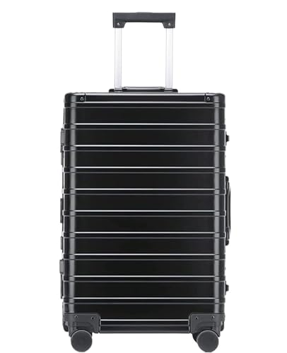 DRMEE Reisekoffer Klassischer Koffer Mit Aluminiumrahmen, TSA-Schloss, Ohne Reißverschluss Und Leisen Rollen Suitcase Rollkoffer(Color:C,Size:29") von DRMEE