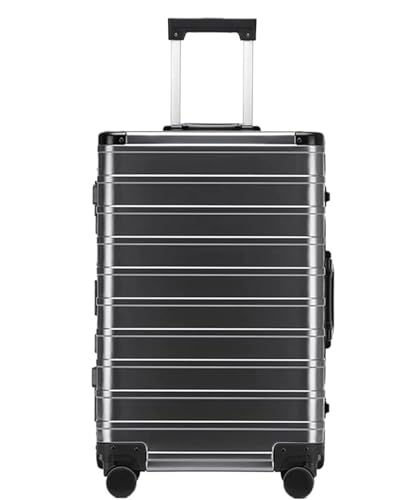 DRMEE Reisekoffer Klassischer Koffer Mit Aluminiumrahmen, TSA-Schloss, Ohne Reißverschluss Und Leisen Rollen Suitcase Rollkoffer(Color:D,Size:29") von DRMEE