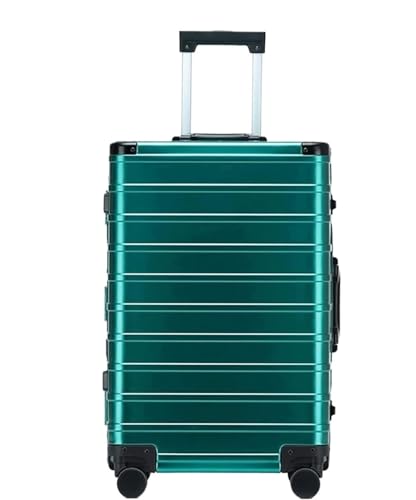 DRMEE Reisekoffer Klassischer Koffer Mit Aluminiumrahmen, TSA-Schloss, Ohne Reißverschluss Und Leisen Rollen Suitcase Rollkoffer(Color:E,Size:24") von DRMEE