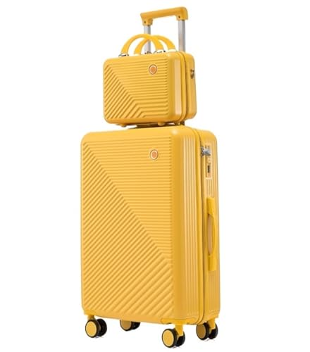 Reisekoffer 24-Zoll-Koffer Mit Reisetasche, Leichter ABS-Koffer Mit Universalrädern Für Damen Und Herren Suitcase Rollkoffer(Color:A) von DRMEE