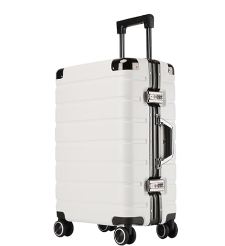 Reisekoffer Hartschalenkoffer, Karierter Gepäckkoffer Mit Spinnerrädern Für Damen Und Herren Suitcase Rollkoffer(Color:A,Size:26") von DRMEE