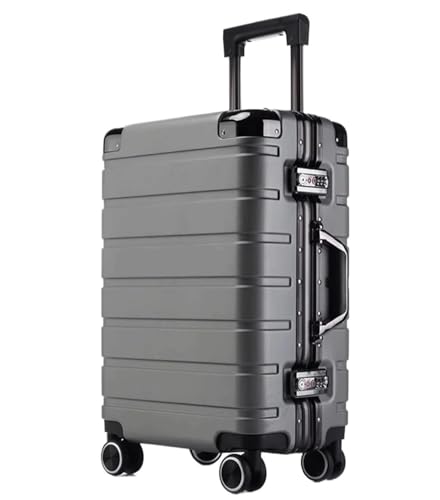 Reisekoffer Hartschalenkoffer, Karierter Gepäckkoffer Mit Spinnerrädern Für Damen Und Herren Suitcase Rollkoffer(Color:C,Size:24") von DRMEE