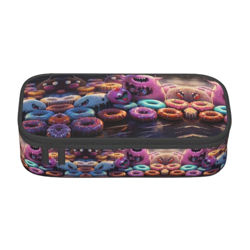 DRTGEDS Donuts-Federmäppchen, großes Fassungsvermögen, Federmäppchen mit 4 Fächern, für Damen und Herren von DRTGEDS