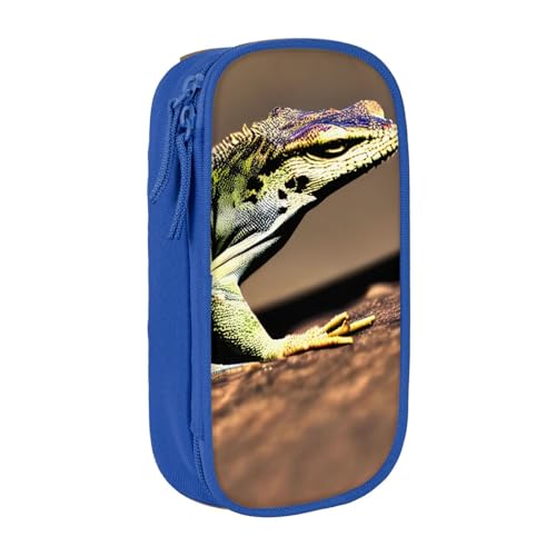 DRTGEDS Lizard HD niedliches Federmäppchen, ästhetisches Stiftetui, farbiges Federmäppchen mit Reißverschluss, Kawaii-Schreibwaren-Aufbewahrung von DRTGEDS