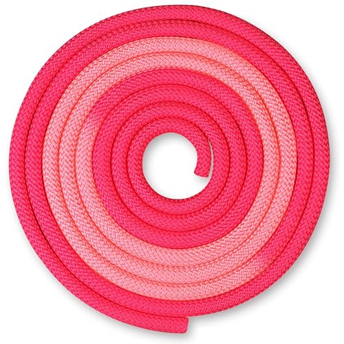 DRUNA Gewichtetes rhythmisches Gymnastikseil, 165 g, Länge 3 m, Trainingsseil, Gymnastik-Springseil, Seilübungen (fuchsia-rosa) von DRUNA