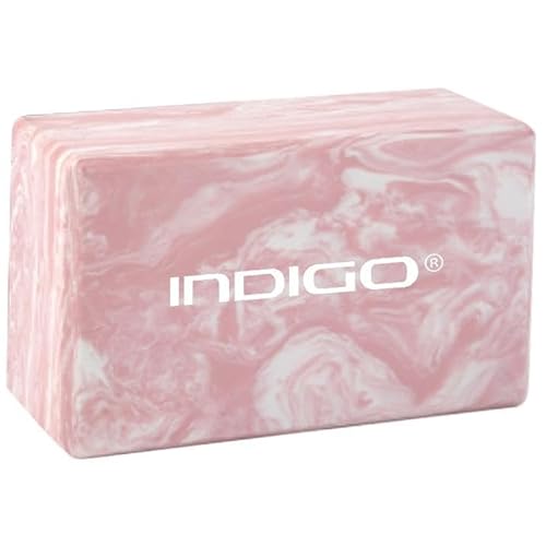 DRUNA Indigo Yoga-Block 22,8 x 15,2 x 7,1 cm (rosa Marmor) von DRUNA