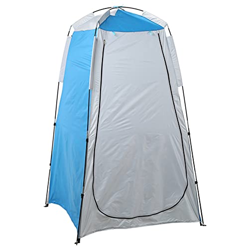 Tragbares Instant-Pop-Up-Zelt, faltbares Camping-Duschzelt mit Tragetasche, Ankleidezimmer, Sichtschutz, tragbares Outdoor-Badezimmerzelt (Blue 120X120X190CM) von DRYIC