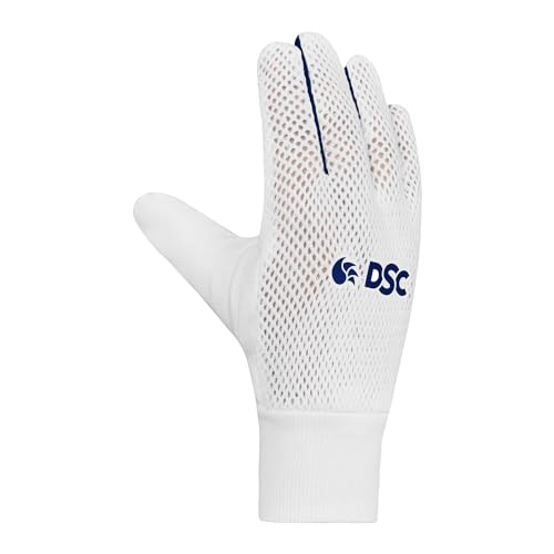 DSC 1501547 Surge Cricket Wicket Keeping Inner Gloves for Youth | Cotton Plam Gloves | Faster Sweat Absorbtion | Confort Fit | Kit for Men and Boys | White von DSC
