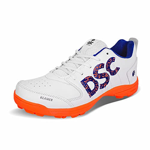 DSC Beamer Cricket Shoes | Fluro Orange/White | for Boys and Men | Light Weight | Durable | 10 UK, 11 US, 44 EU von DSC
