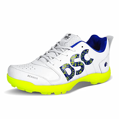 DSC Beamer Cricket Shoes | Fluro Yellow/White | for Boys and Men | Light Weight | Durable | 9 UK, 10 US, 43 EU von DSC