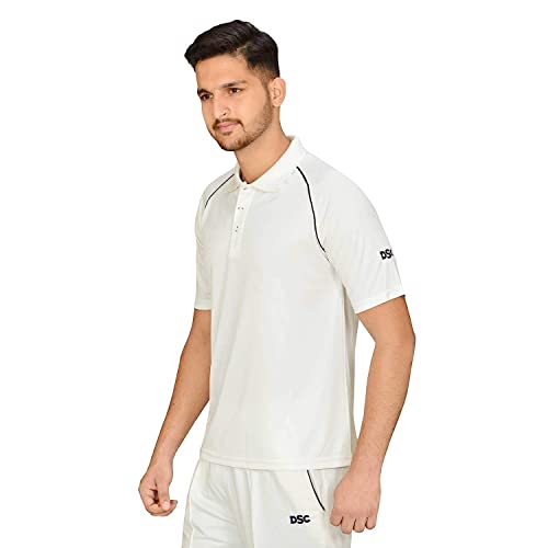 DSC Cricket Uniform Dryfit Kleid Weiß/Marineblau, Herren, GM, Large von DSC