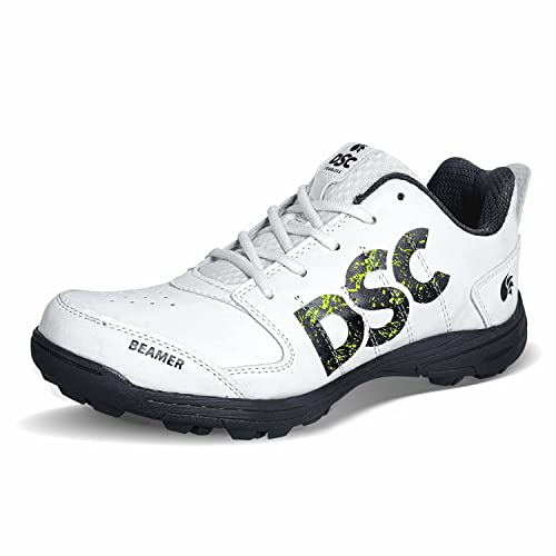 DSC Beamer Cricket Shoe | Color: Grey | Size: 11UK/12US/45EU | for Mens & Boys | Material: Polyvinyl Chloride | Long Lasting Performance | Breathable Mesh for Improving Performance von DSC