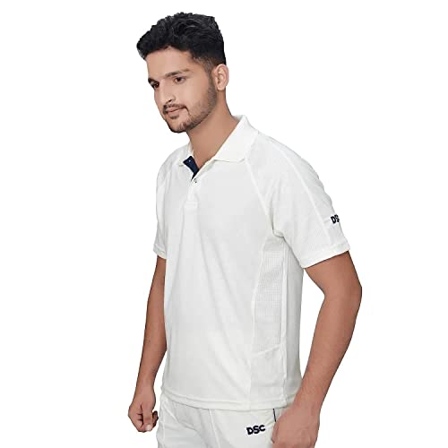 DSC Passion Cricket Halbarm T-Shirt für Herren, weiß, M von DSC