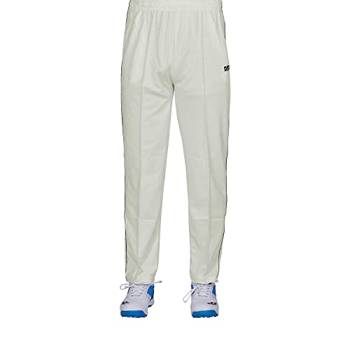 DSC 1500301 Passion Cricket Pant for Men | Polyester Pant | Cricket Kit | Suitable for Batting, Bowling, Fielding and Wicket Keeping | White Pant | Size: M von DSC