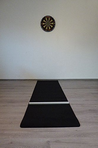 Profi Dart Teppich Set Startline Flex Dartteppich/Dartmatte schwarz/grau meliert mit Abwurflinie Oche #444444 von DSX
