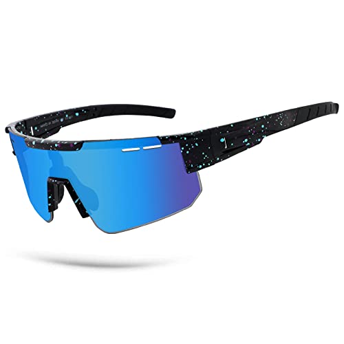 DUDUKING Sonnenbrille Fahrradbrille Herren Damen,Schnelle Brille Sportbrillen Radsport Brillen für Radfahren Laufen Golf UV 400 Schutz Baseball Brille von DUDUKING