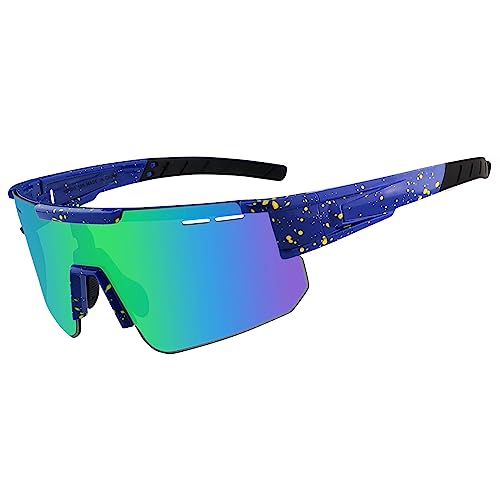 DUDUKING Sonnenbrille Fahrradbrille Herren Damen,Schnelle Brille Sportbrillen Radsport Brillen für Radfahren Laufen Golf UV 400 Schutz Baseball Brille von DUDUKING