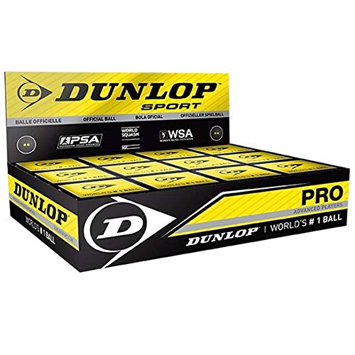 Dunlop Squashball Pro doppelgelb im Dtzd. von Dunlop Sports