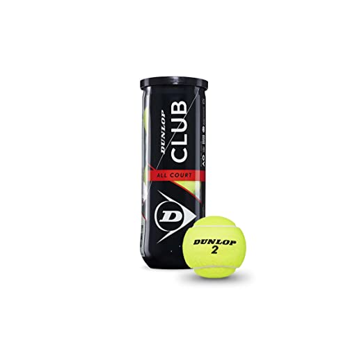 Dunlop Tennisball Club All Court - für alle Bodenbeläge geeignet (1x3er Dose) von Dunlop Sports