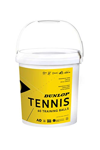 Dunlop Tennisball Training gelb 60 Stück Eimer - für Coaching und Trainingseinheiten von DUNLOP
