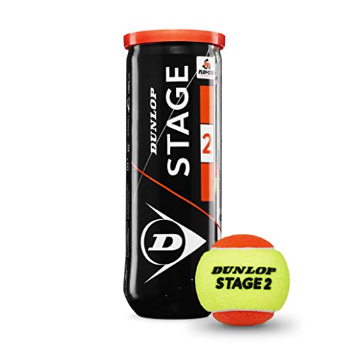 Dunlop Tennisball Stage 2 Orange - für Anfänger & Kinder im Mittelfeld (1x3er Dose) von Dunlop Sports